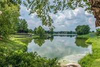 Stock lake for fishing and paddle boats.