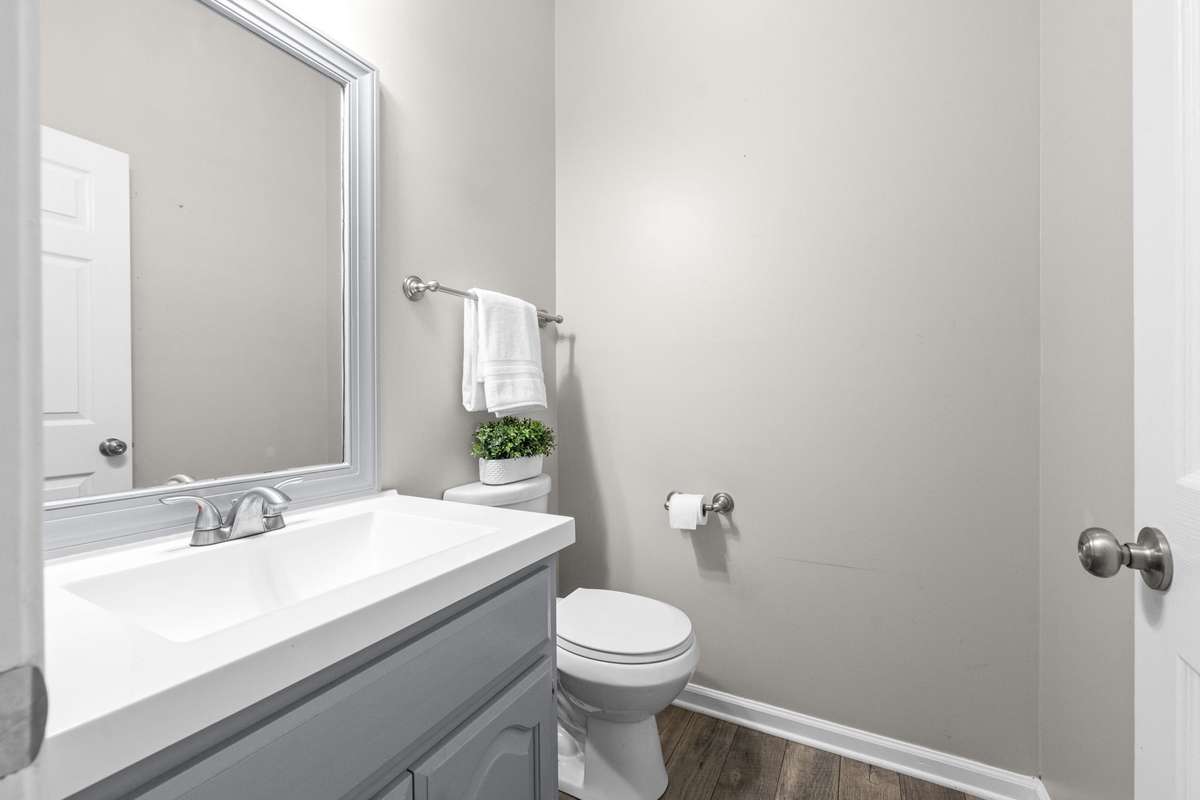 Downstairs hall half bath