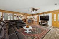 Living room also provides a ceiling fan and recessed lighting.  564 Hodges Road Smithville, TN 37166