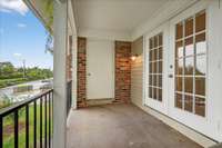 Enjoy peaceful views from your private covered balcony.