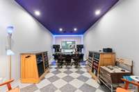 CONTROL ROOM - easily converts to a home theater space.