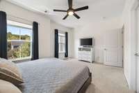 Spacious and bright.