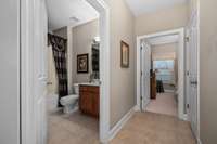 View toward bath and bedroom #2.