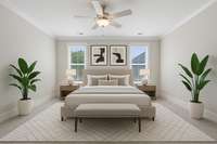 Main level primary suite