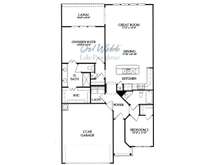 Lakeshore floorplan includes walk-in laundry room, angled foyer, and built-in pantry.
