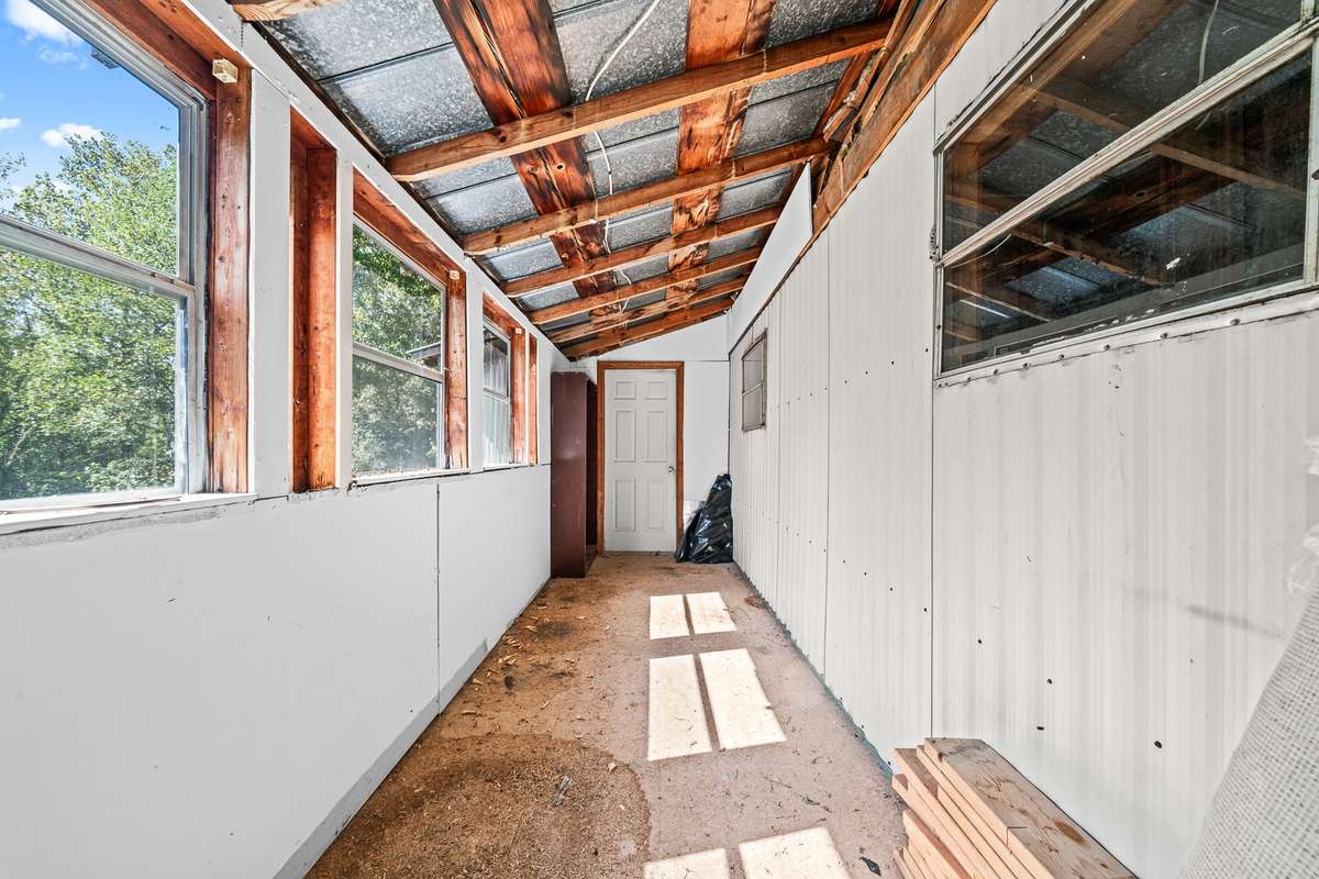 Back covered porch.