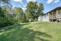 Back yard of the mobile home