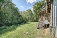 Back porch of mobile home