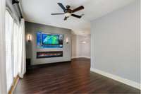 Courtyard View while watching your new 85" TV!