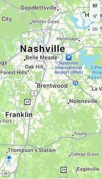 Only 34 miles to Nashville International Airport from Emberly Community in Thompson's Station, TN