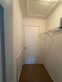 Closet in upstairs... more shelving could be added if needed.