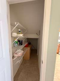 Deep pantry area for storing food and many other necessities!