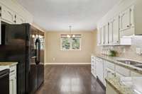 Kitchen with granite counters