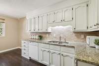 Plenty of light and counter space in this open kitchen