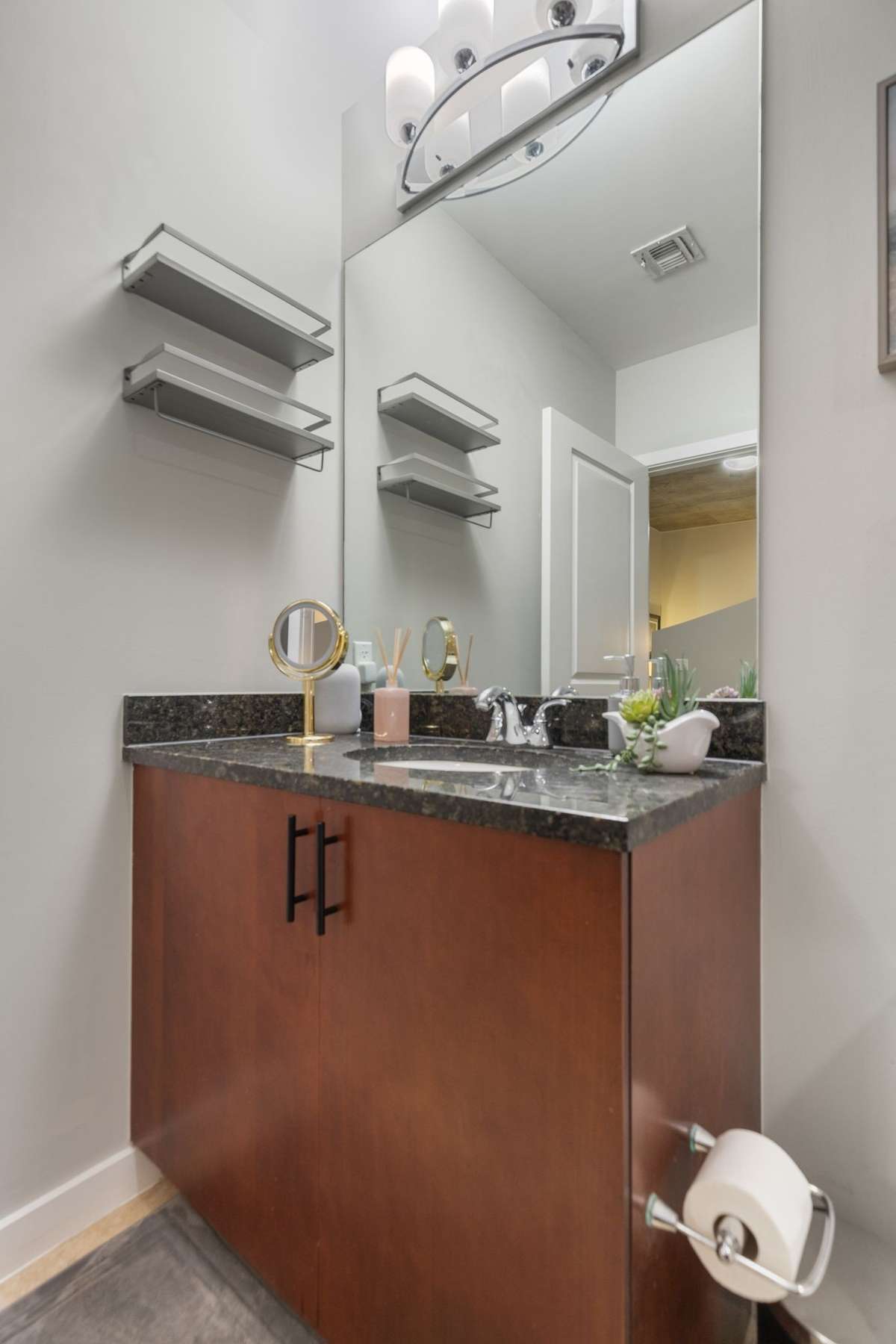Bath with vanity and granite counter top
