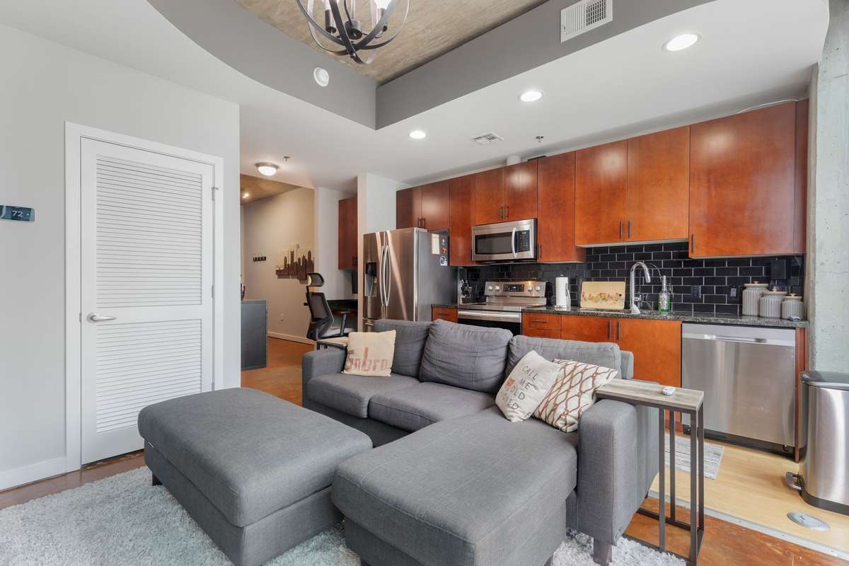 Kitchen with Stainless steel appliances