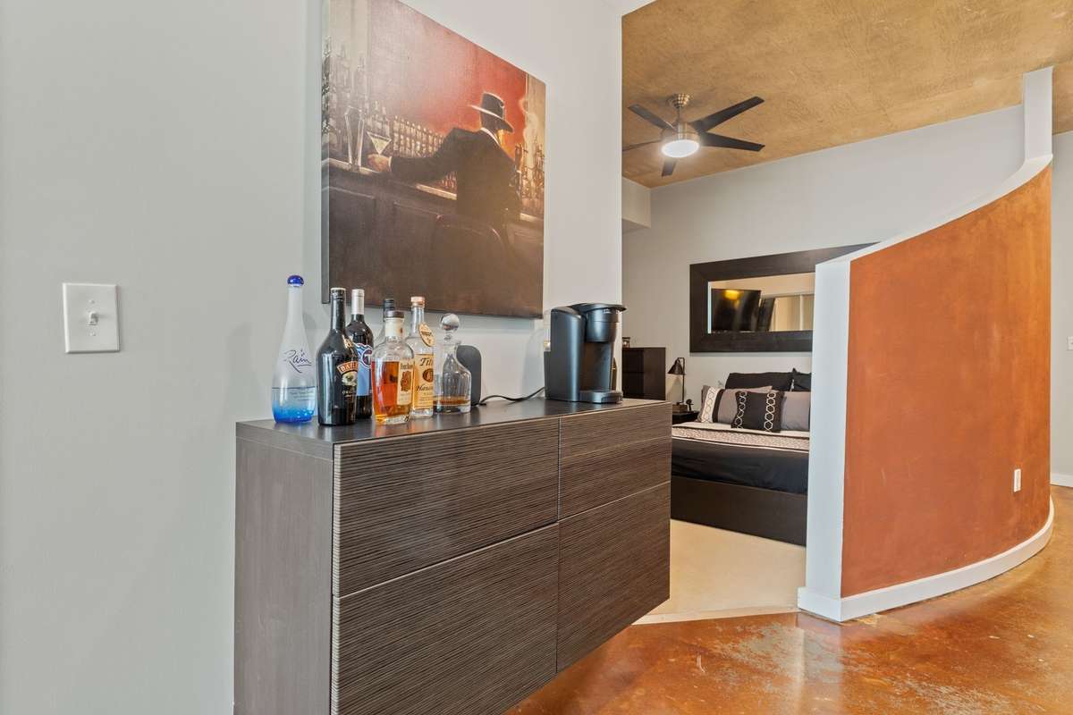 Bar and storage area