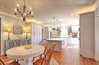 Open concept allows the home chef to socialize with family and guest.