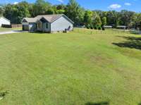 Aerical side view of home