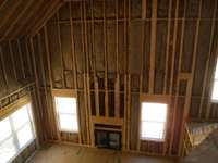 Looking down into your living room from the upper level.