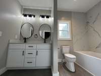 Master bath with double sinks