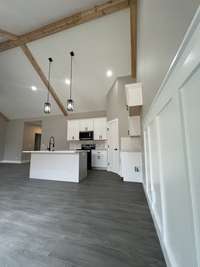 Open kitchen with pantry