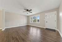 Large picture windows in the home allow for plenty of natural light!