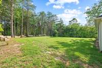 NICE YARD WITH PLENTY OF ROOM AND PRIVATE