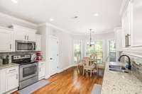 An under mount sink and lots of counter space makes clean up so much easier!