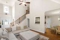 High ceilings create a feel of elegance and openness.