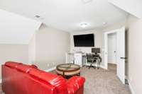 The upstairs bonus room offers so many possibilities!  Office, movie roof, hobby room, home gym!