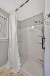 Hall Bathroom has Large Walk in Shower