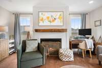 Cozy living room with a natural gas fireplace