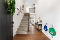 Entryway with vaulted ceilings