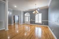 Main entrance- home office to the left