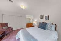 Double closets and your own vanity in this room.
