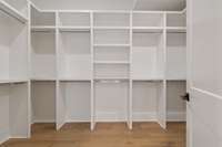 One of two large closets in primary suite