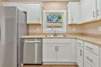 The countertop is new and the sink and faucet also.