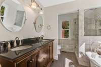 Double vanities in master bath