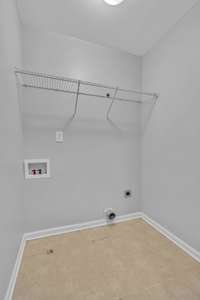 Upstairs laundry room