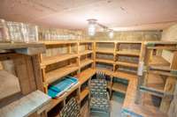 Inside of storm shelter/ root cellar