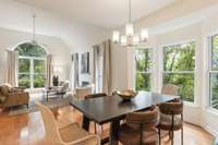 The natural light is incredible in this home and the home feels like a secluded treehouse in the middle of Boone Trace