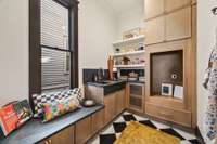 Scullery with Microwave/Oven Combo and Prep Sink