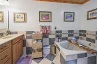 Second Floor Bathroom - Double Vanity, Jacuzzi Tub