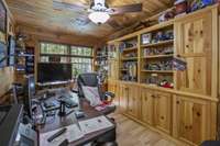 Loft Flex Room- Now Office Space, Double Windows Overlooking Backyard, Built in Book Case