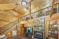 Loft view with Custom Made Wrought Iron Railings