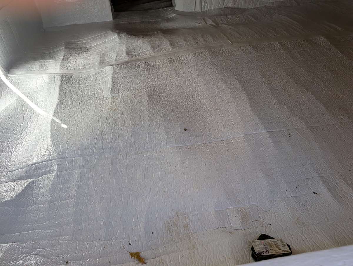 Encapsulated crawl space seals the space preventing any pest from entering the crawl space.