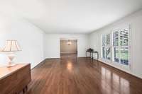 The original formal living room, just off the entry hall, would make a great home office or a large formal dining room