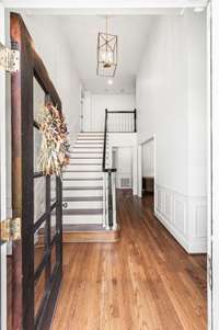 Two story entry hall
