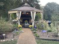 Gazebo with fireplace